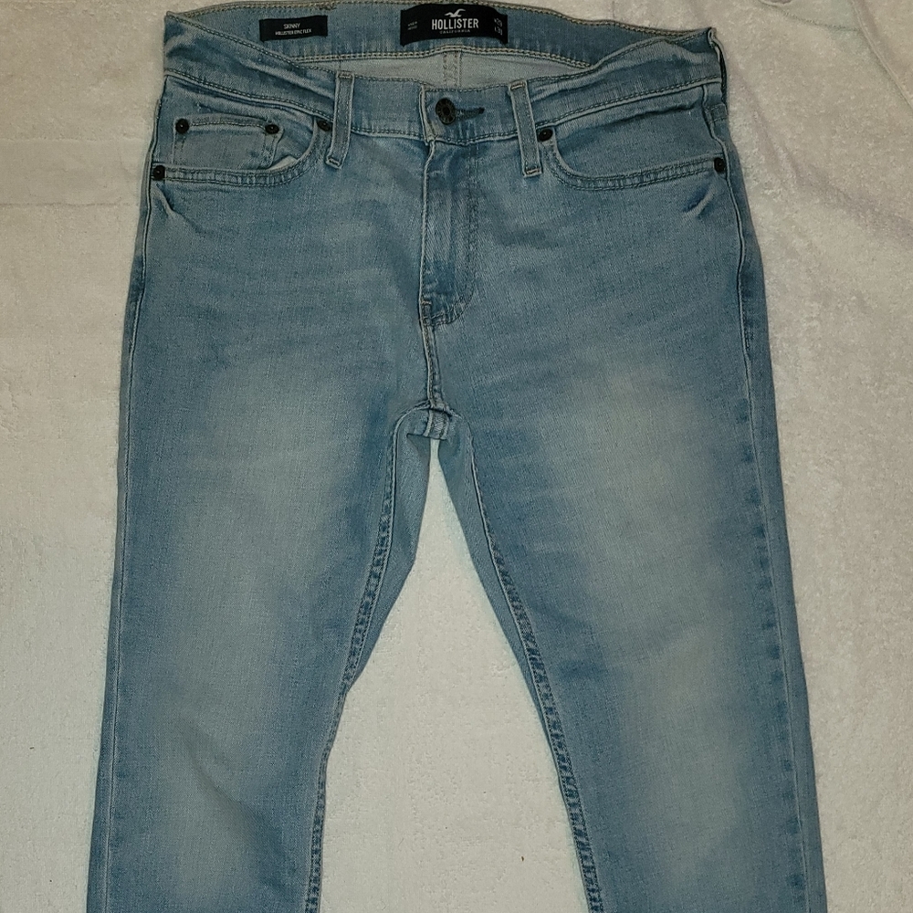 Hollister Epic Flex Light Medium Wash Skinny Jeans Men's